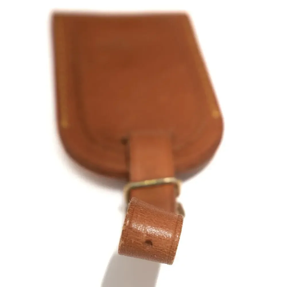 Authentic Louis Vuitton Vachetta Leather Luggage Name Tag OO